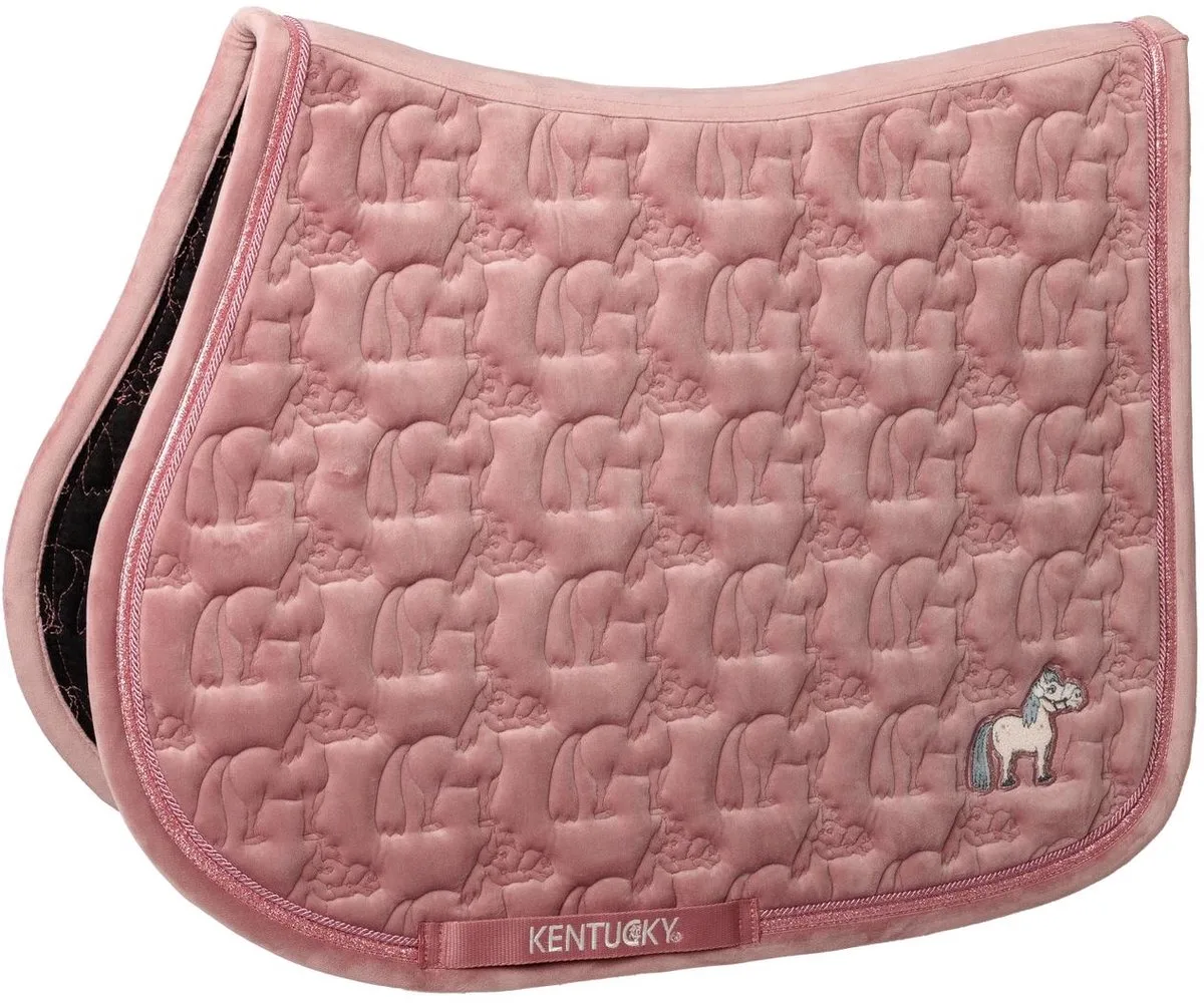 Zadeldoek velvet Sammy glitter jumping oude roze by Kentucky Horsewear in Oudroze – product photo