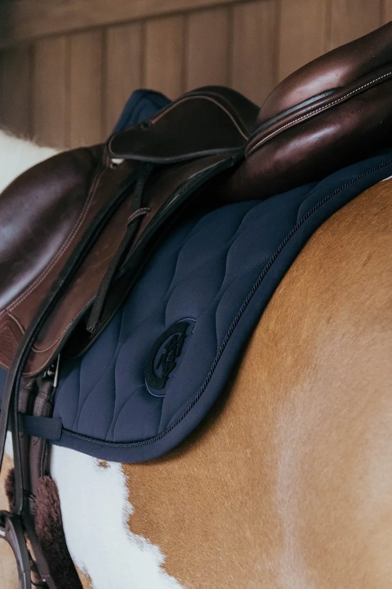 Zadeldoek wave 3D jumping navy by Kentucky Horsewear in Marineblauw – product photo