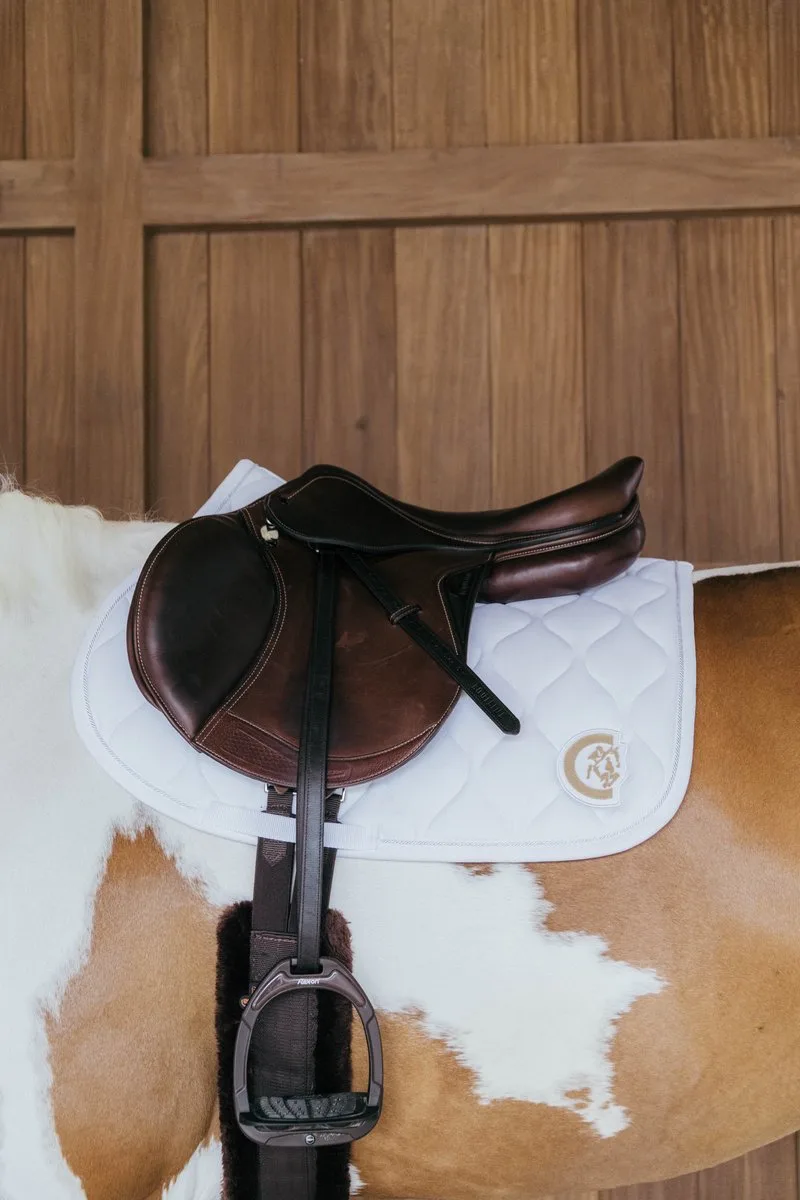 Zadeldoek wave 3D jumping von Kentucky Horsewear in Weiß – Produktfoto
