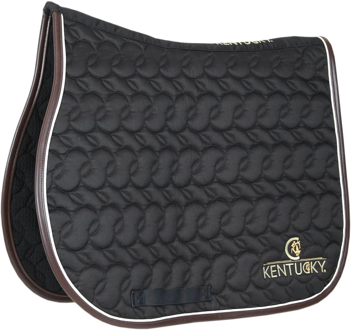 Zadeldoek zwart-wit-bruin by Kentucky Horsewear in Black – product photo