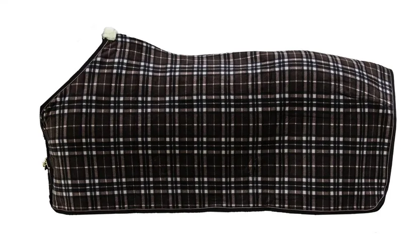 Zweetdeken fleece 'heavy' check printing 140-6'3 de Kentucky Horsewear en Marron – photo produit