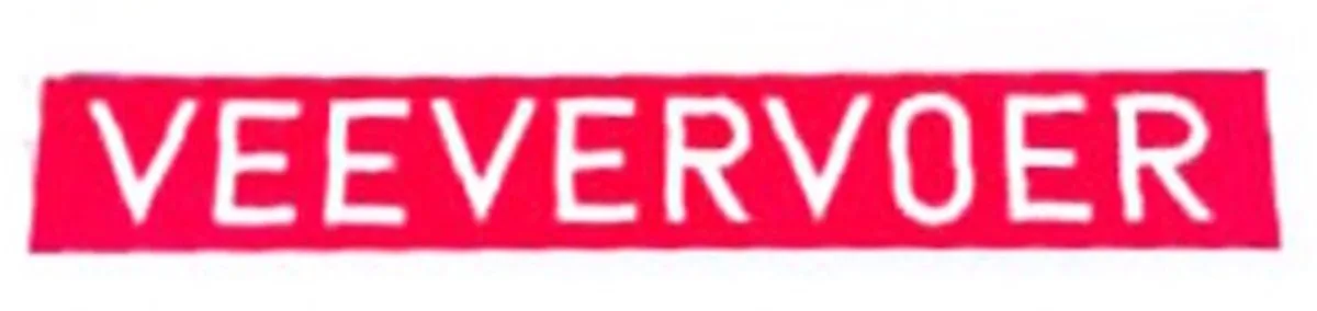 Bordje Veevervoer van Kerbl in Rood – productfoto