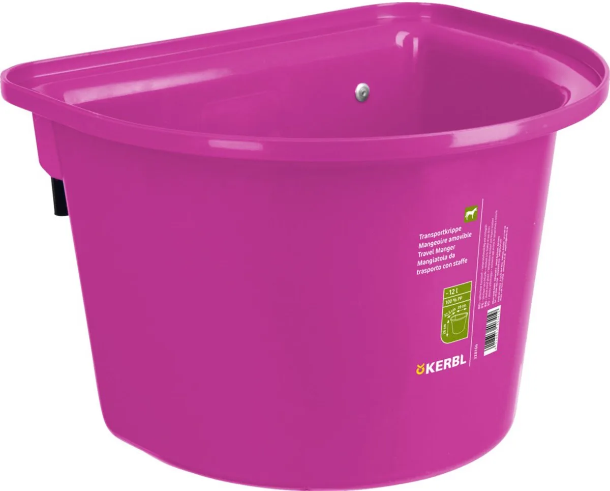 Hangvoerbak Epplejeck Kunststof van Kerbl in Roze – productfoto