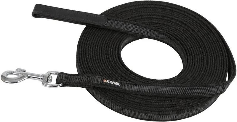 Hondenriem - 10 - m - rubber - 81045 van Kerbl in Zwart – productfoto