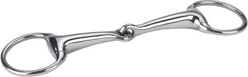 Hoofdstel Bit Bustrens enkelgebroken hol - 11,5cm von Kerbl in Aluminium – Produktfoto