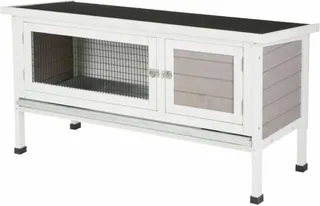 Konijnenhok - Freddy - 116x45x62 - cm - geglazuurd - hout de Kerbl en Blanc – photo produit 1 sur 5