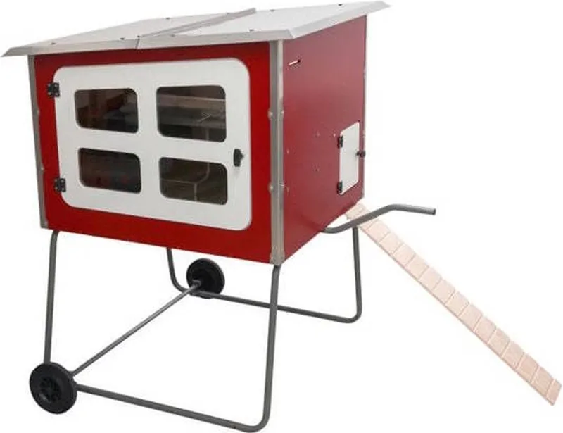 MobileCoop Houten Kippenhok by Kerbl in Red – product photo