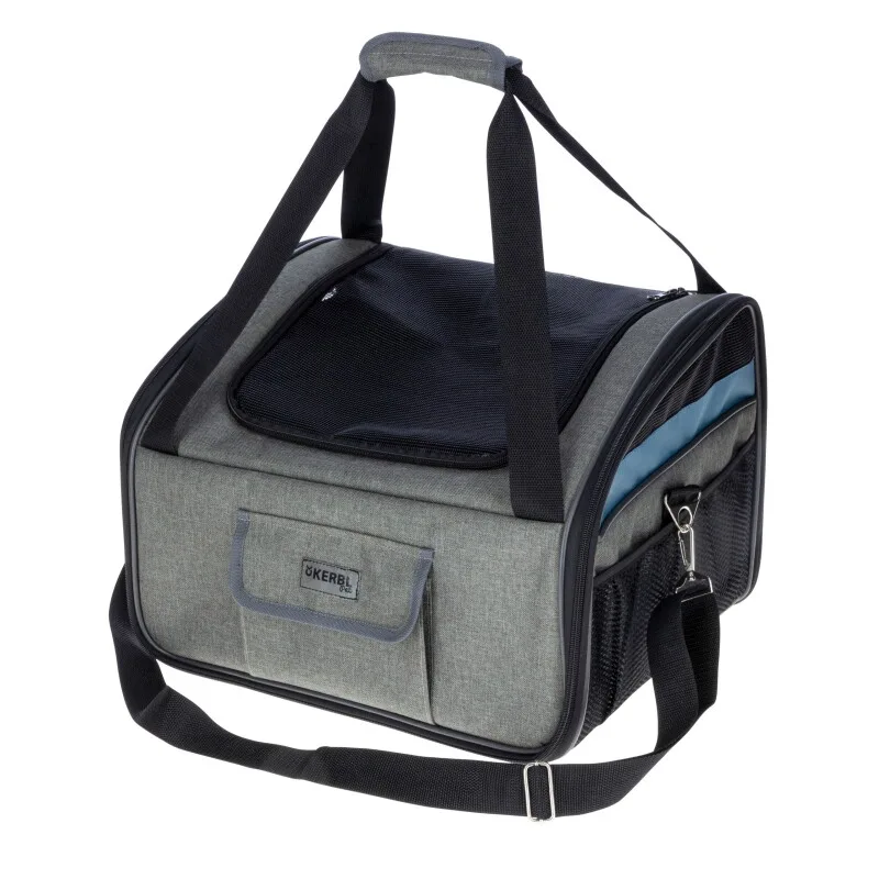 Pet Autositztasche Vacation für kleine Hunde, Grau/Blau von Kerbl in Regular – Produktfoto