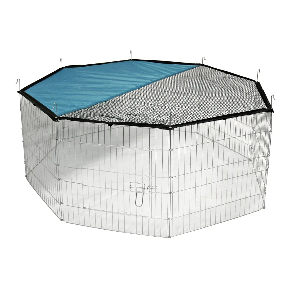 Pet Konijnenren 8-hoekig met Zonwering L57xH56cm by Kerbl – product photo