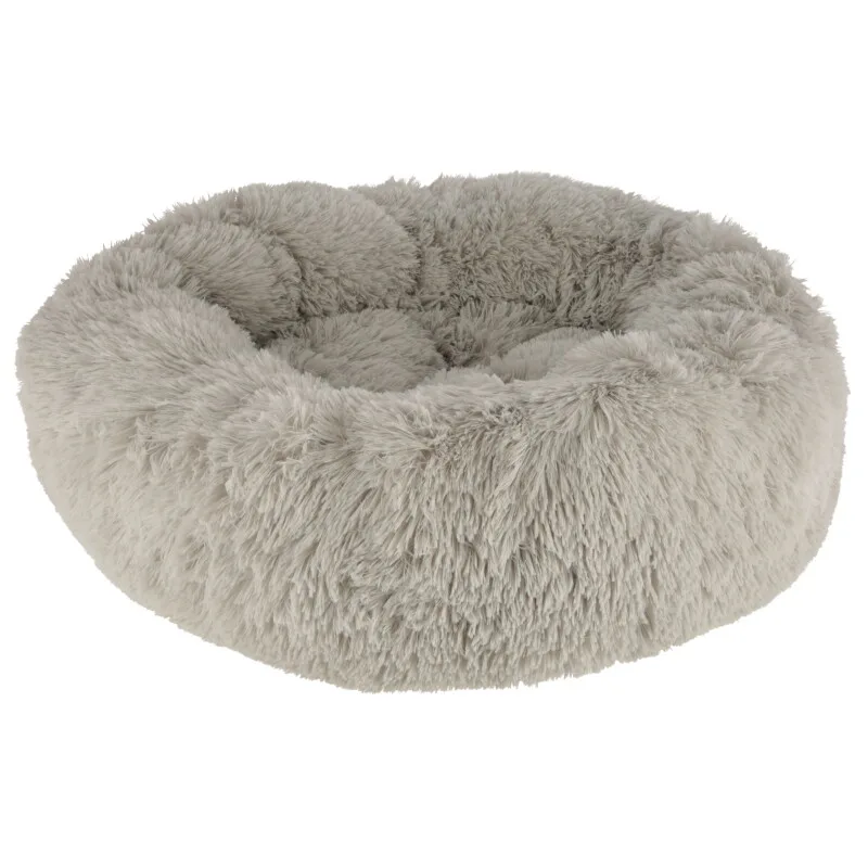 Pet Kuschelbett Fluffy, Hellgrau, Rund, Ø60cmx18cm by Kerbl in Regular – product photo