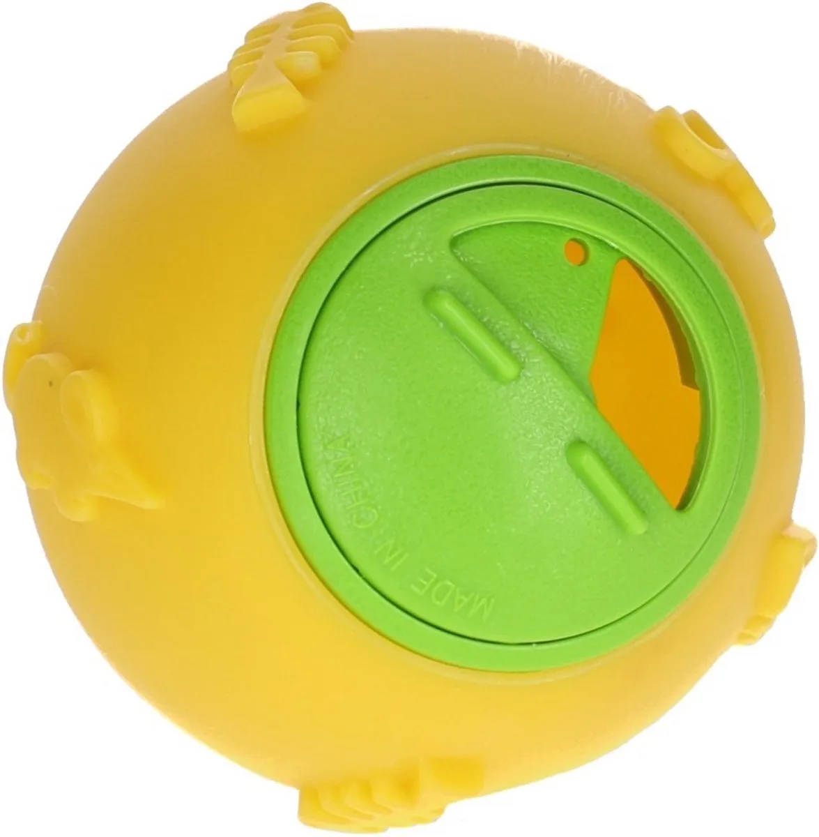 Snackbal voor Kippen - Ø 7,5 cm – Foegeerspeelgoed – 3 Levels – Instelbare Opening – Voor Binnen en Buiten – Interactief – Geel/Groen von Kerbl in Gelb – Produktfoto