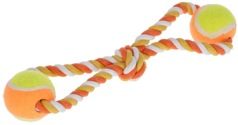 Trekspeelgoed ballen, 34 cm katoen von Kerbl in Orange – Produktfoto