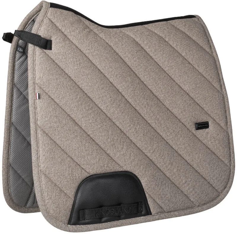 Zadeldek Audrey AW26 Brown Iron - Full Dress | Zadeldekje paard de Kingsland en Marron – photo produit