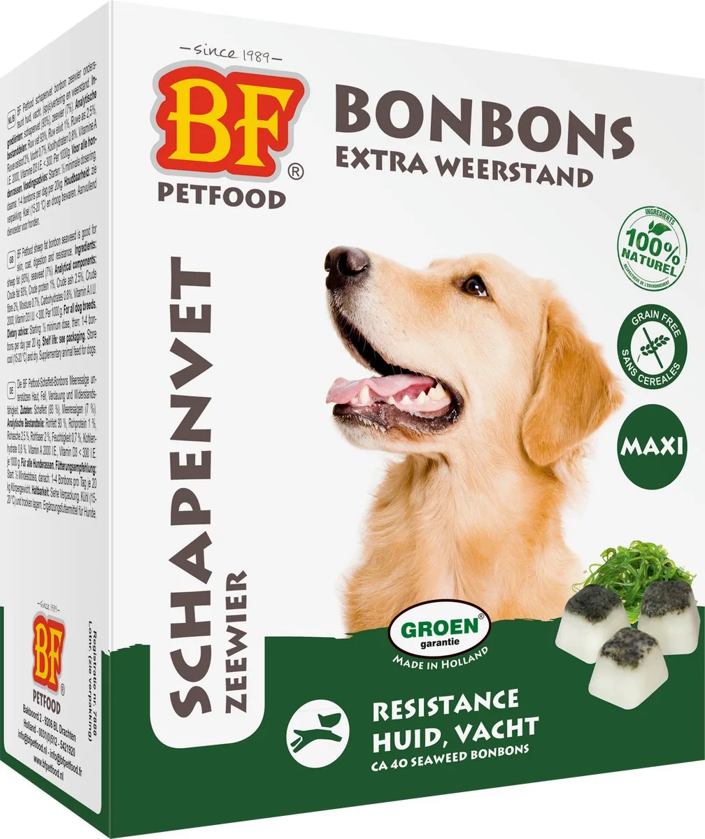 BF Petfood Schapenvet Zeewier maxi 16 doosjes van ca 40 st. de Kivo Petfood – photo produit