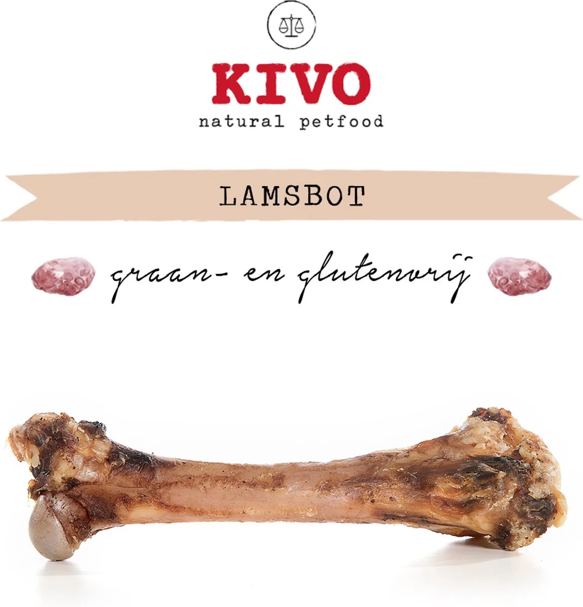 Hondenbot Lamsbot 3 stuks - Graanvrij en Glutenvrij från Kivo Petfood – produktbild