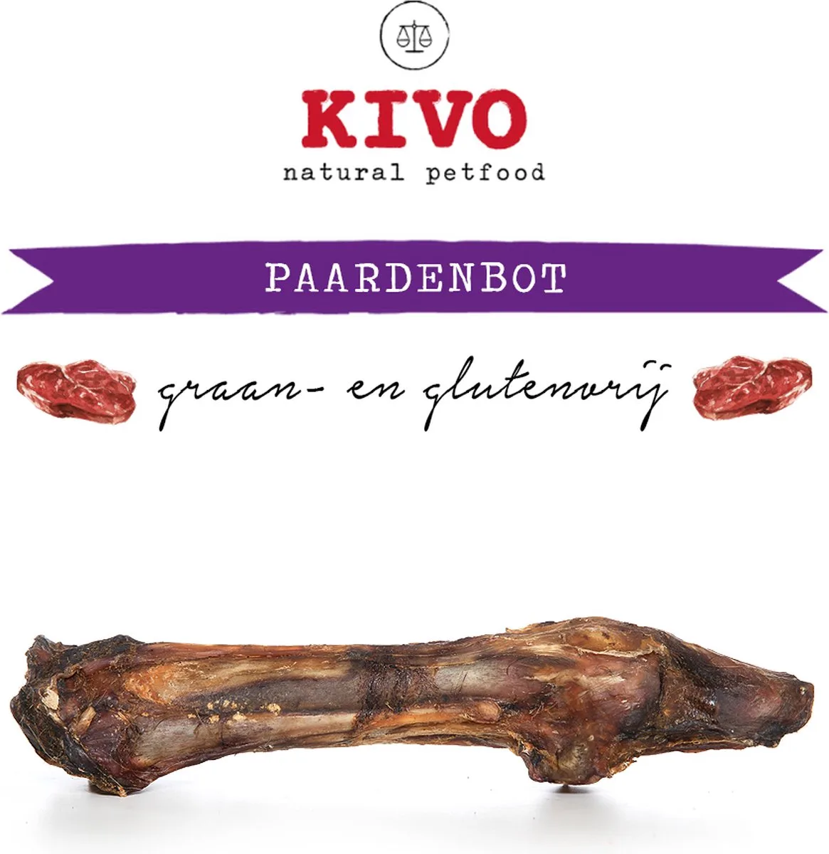 Hondenbot Paardenbot - Graanvrij en Glutenvrij från Kivo Petfood – produktbild
