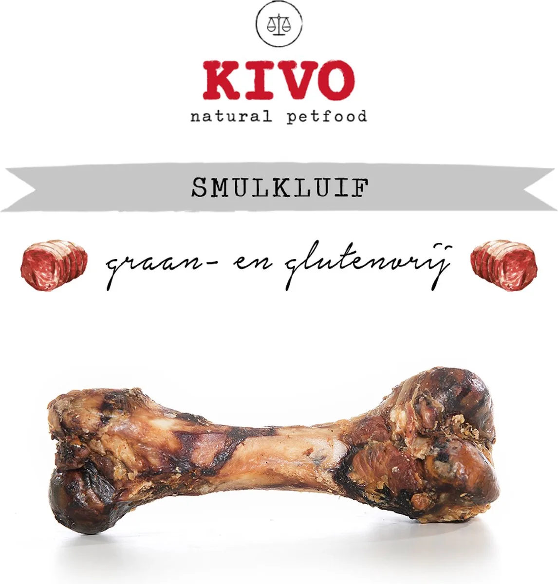 Hondenbot Smulkluif 3 stuks - Graanvrij en Glutenvrij från Kivo Petfood – produktbild