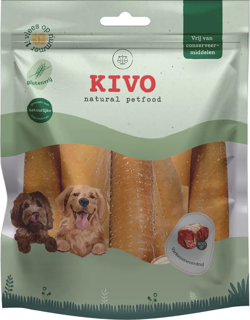 Hondensnack Zwoerdrol 2 zakken x 400 gram - Graanvrij en Glutenvrij by Kivo Petfood – product photo