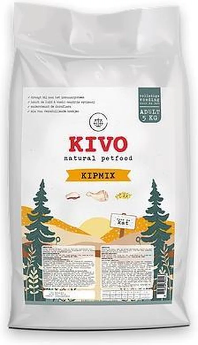 Kattenbrokken Kip Mix 5 kg - Zeer geschikt voor kieskeurige eters von Kivo Petfood – Produktfoto