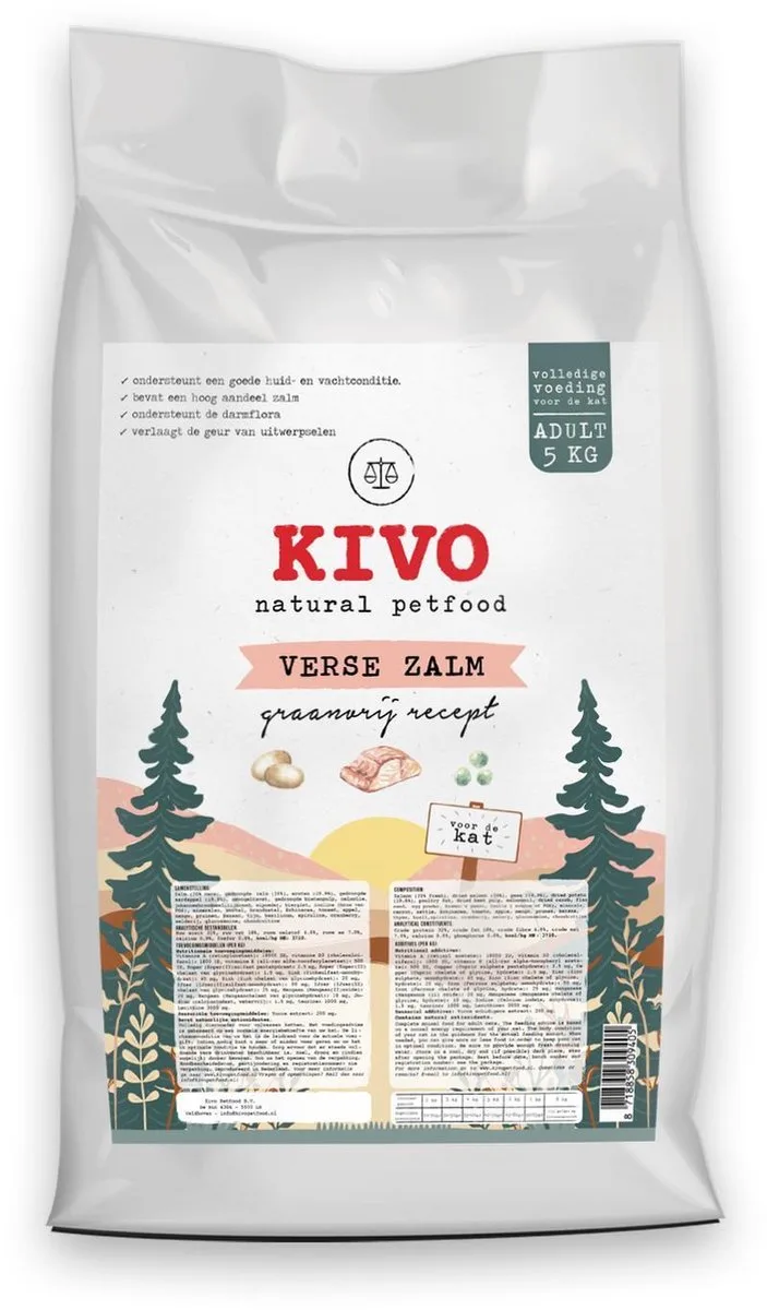 Kattenbrokken Verse Zalm - 5 kg - Graanvrij von Kivo Petfood – Produktfoto