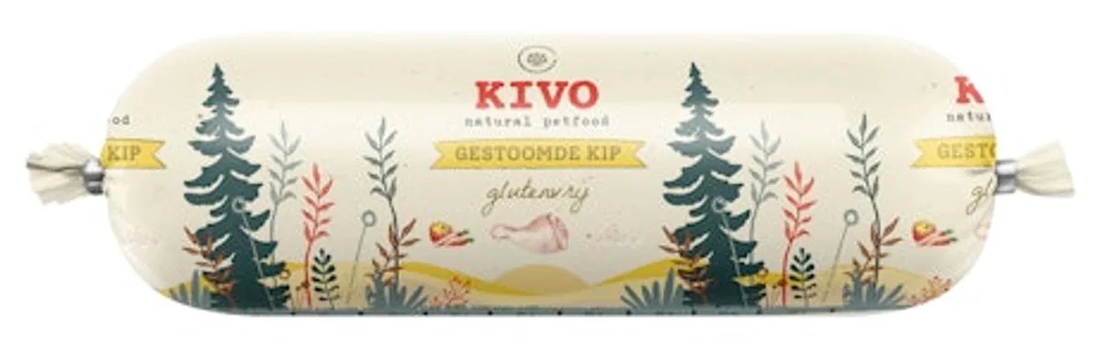 Kivo Gestoomde Kip - 24 x 600 gram de Kivo Petfood – photo produit