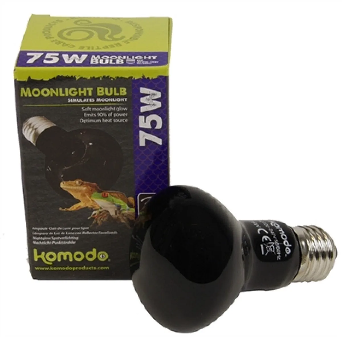 Nachtgloed Lamp - ES 75 Watt fra Komodo i Sort – produktbillede