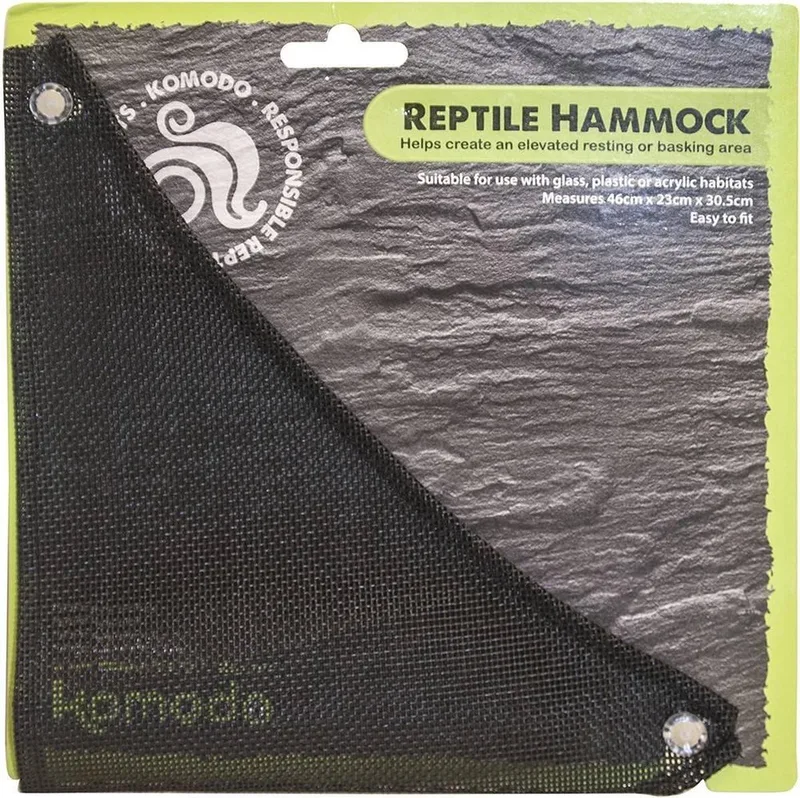 Reptiel Hangmat KOMODO - Nylon 46x23x30cm - Terrarium Accessoire, Zacht en Gemakkelijk te Plaatsen von Komodo in Schwarz – Produktfoto