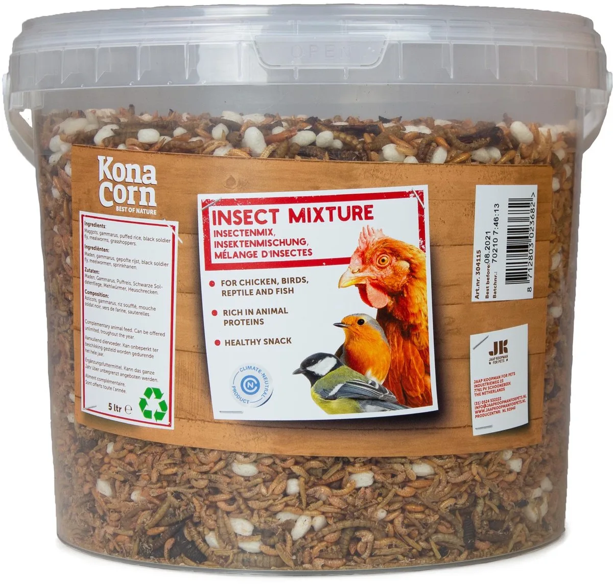 insectenmix - Emmer 5L - Kippen en tuinvogelvoer van Konacorn – productfoto