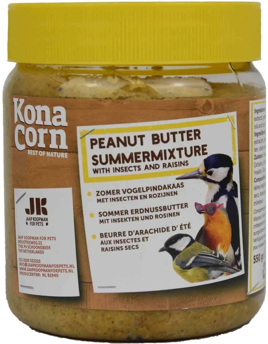 Zomer Vogelpindakaas 550 gram by Konacorn – product photo