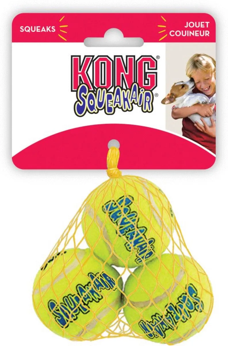 Jouet Pour Chien Balles De Tennis Couineur 3 Unités de KONG en Jaune – photo produit