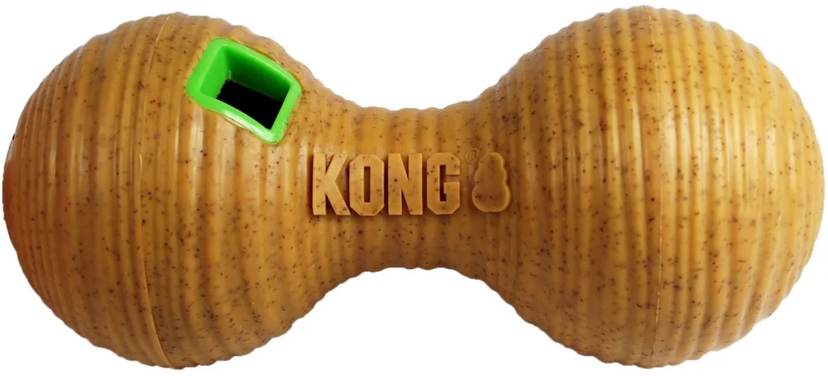 bamboo feeder dumbbel voerbal 20,5x8,5x8,5 cm by KONG in Brown – product photo