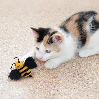 cat better buzz bij - kattenspeeltjes van KONG in Zwart, Geel – productfoto 3 van 3