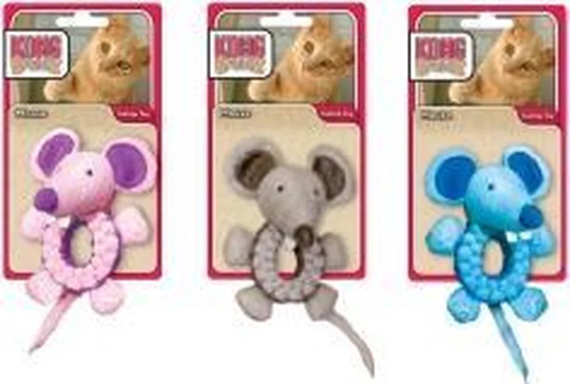 Cat Braidz Muis - Speelmuis - 172 mm x 108 mm x 30 mm de KONG en Gris – photo produit