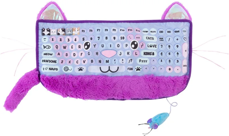 Cat Comfort Key - Kattenspeelgoed - 3.18x45.72x24.77 cm Paars de KONG en Bleu – photo produit
