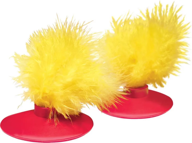 Cat Feather Toy Navulling 2st - Kattenspeelgoed - 5x5x5 cm de KONG en Jaune – photo produit