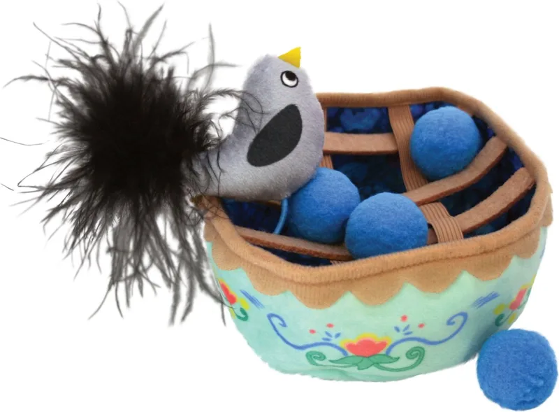 Cat Puzzlements Pie - Kattenspeelgoed van KONG in Blauw – productfoto