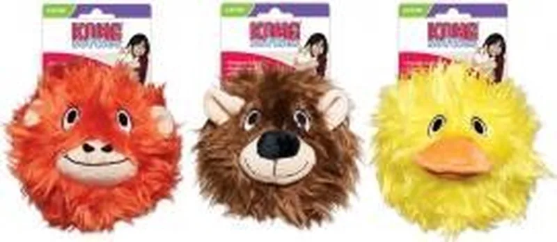 Cat Softies Fuzzy Ball - Kauwspeelgoed - 121 mm x 102 mm x 102 mm by KONG in Multicolour – product photo