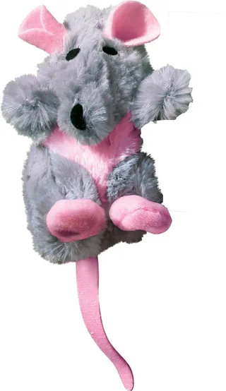 Catnip Rat – Kattenspeeltjes – Kattenkruid – 14cm de KONG en Gris – photo produit 1 sur 2