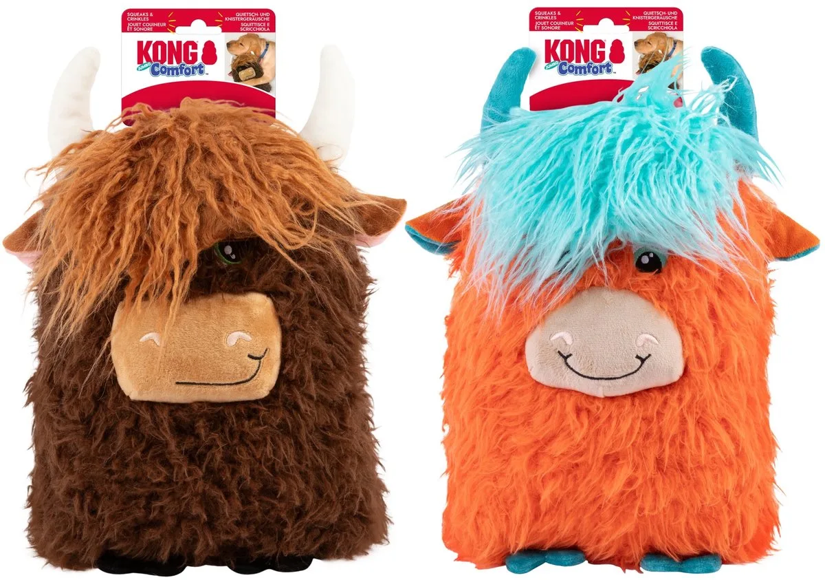 Comfort Jumbo Highland Cow XXL de KONG en Marron – photo produit