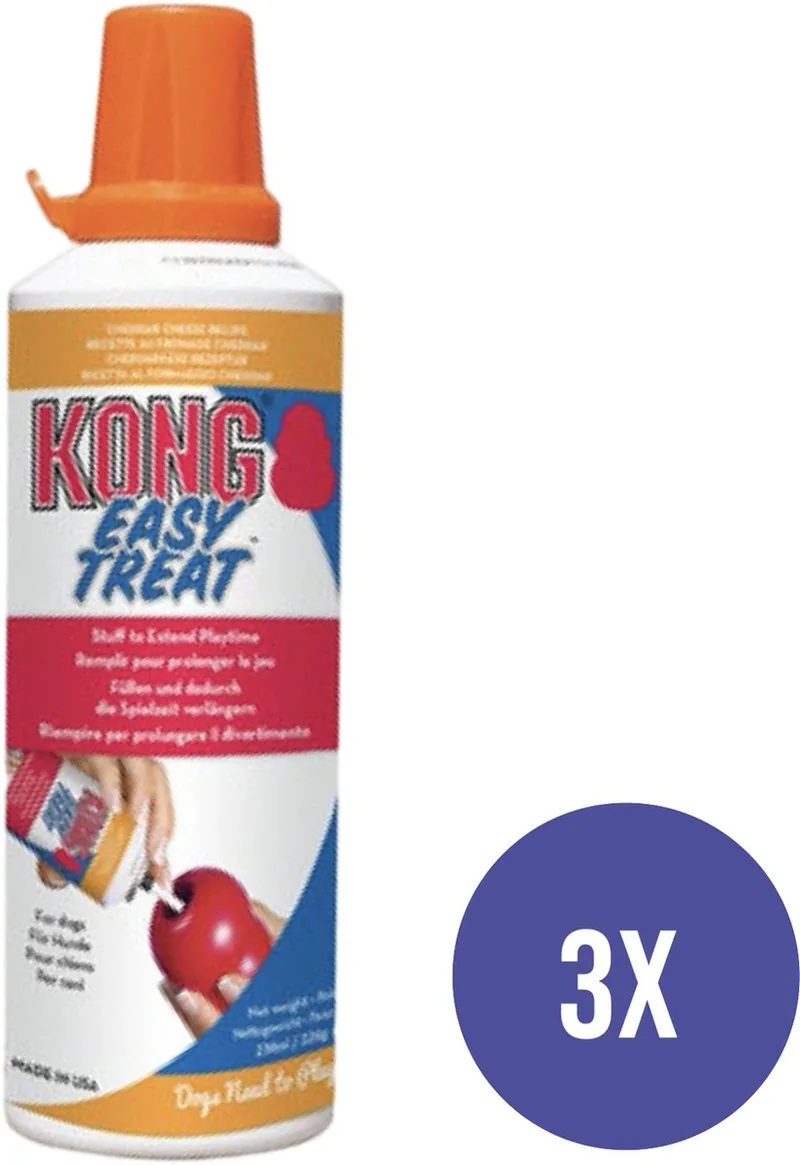 Easy Treat Cheddar Kaas | Smeerbare Hondensnack Vulling in Spuitbus by KONG in Multicolour – product photo