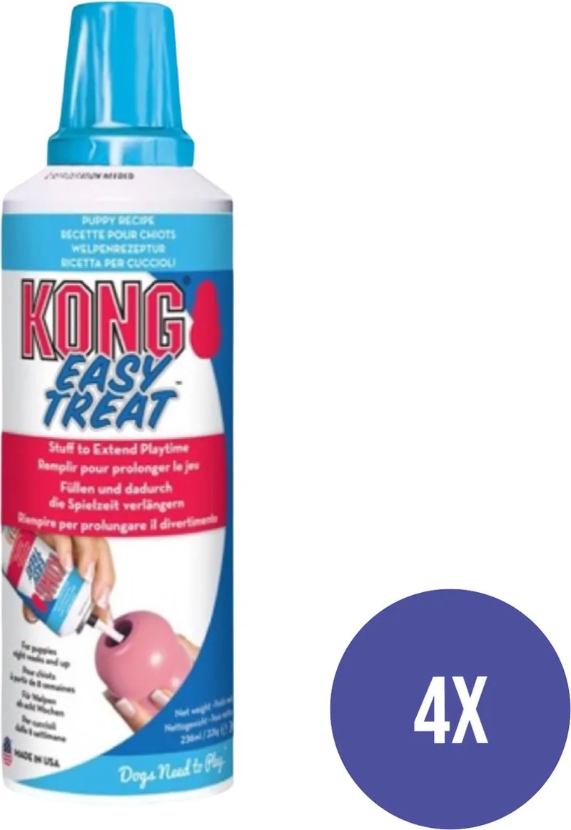 Easy Treat Puppy | Smeerbare Puppy Snack Vulling in Spuitbus von KONG – Produktfoto