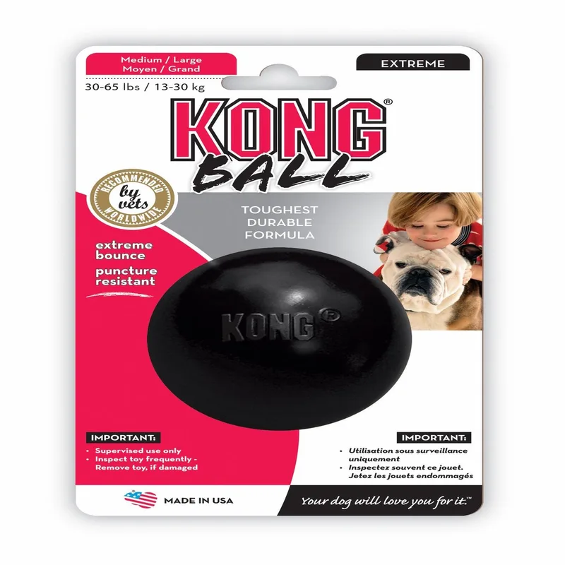 Extreme Bal - Honden Speelgoed - M/L - Ø 7.5 cm fra KONG i Sort – produktbillede