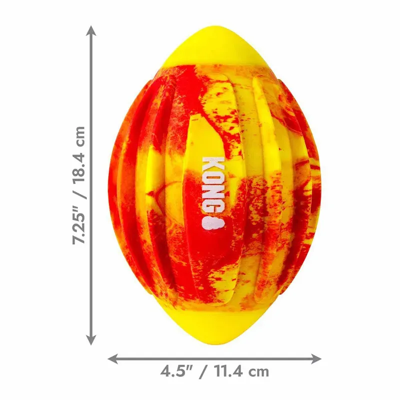 Flexball Sport Football - Hondenspeelgoed - Rood M by KONG in Yellow – product photo 3 of 3