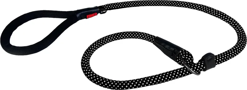Hondenlijn One Size - hondenriem met veel comfort - gewatteerd en reflecterend - 1,5 meter lang by KONG in Black – product photo