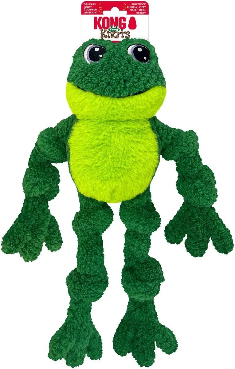 Knots Frog Groene Knuffel voor Honden 46cm by KONG in Green – product photo