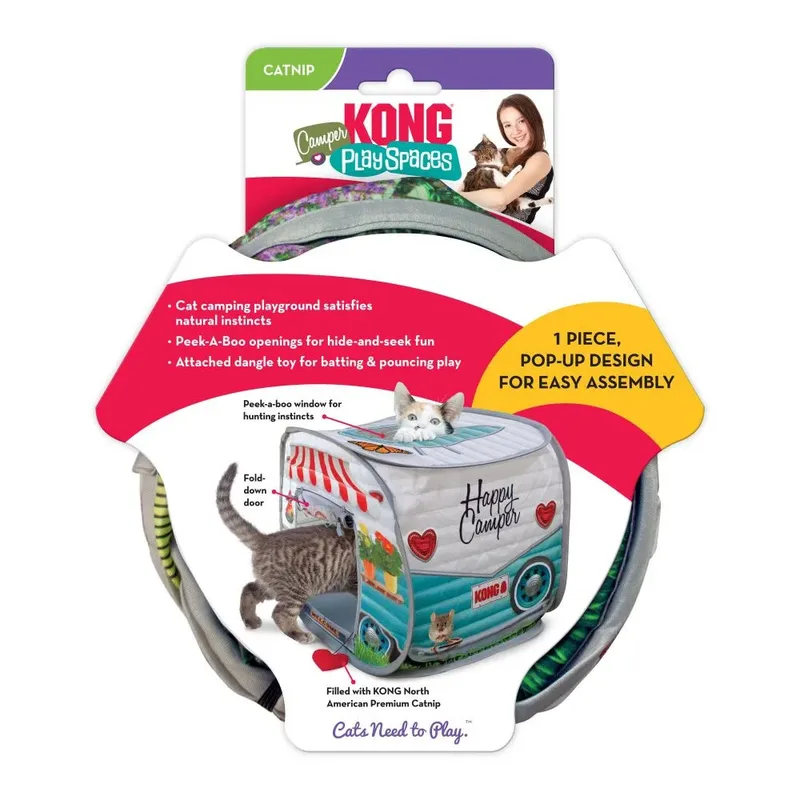 Play Spaces Camper - Kattenspeelgoed fra KONG i Blå – produktbillede 3 af 4