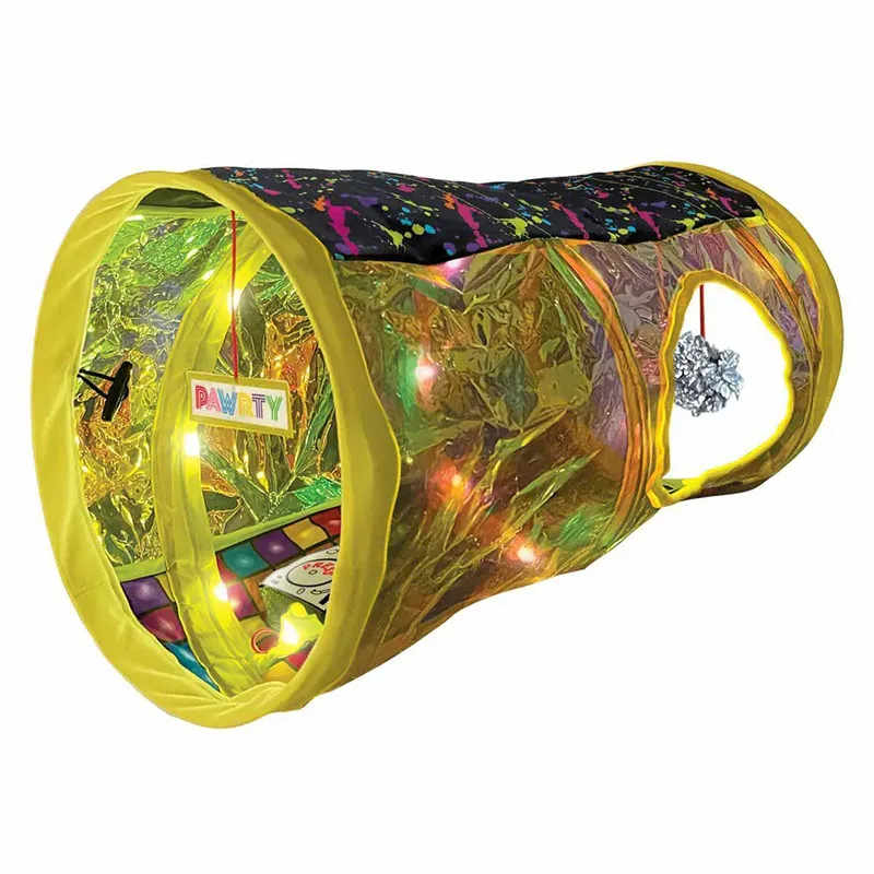 Play Spaces Rave Cave - Kattenspeelgoed - 29.85x29.85x50.8 cm Multi-Color de KONG en Jaune – photo produit 3 sur 3