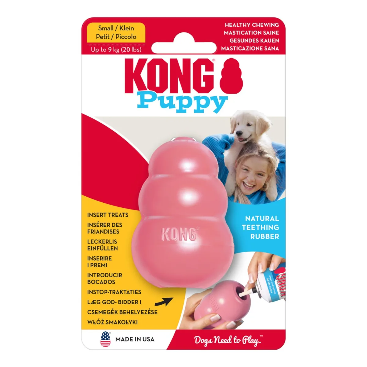 Puppy Maat S Roze Rubberen Puppyspeelgoed by KONG – product photo