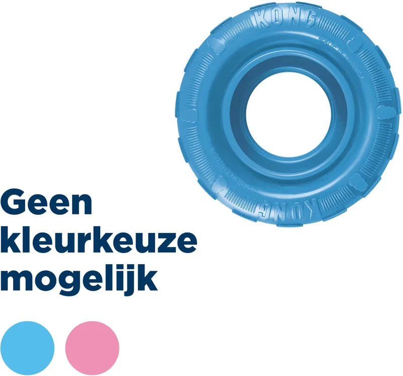 Puppy Tires - Speelgoed Hond - of Roze - Willekeurige Kleur - 1 stuk de KONG en Bleu – photo produit