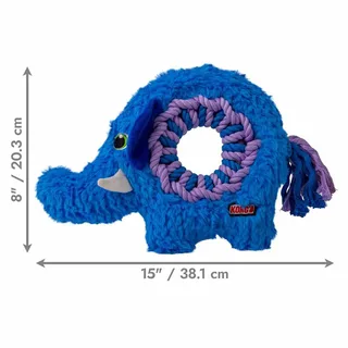 Ringaroos Elephant - Hondenspeelgoed - M von KONG in Blau – Produktfoto 2 von 5
